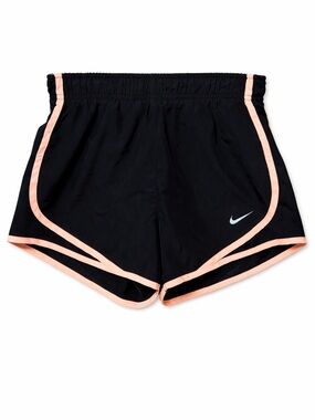 Nike Dri Fit Black Athletic Running Shorts Peach Trim Womens XS Workout NWOT
